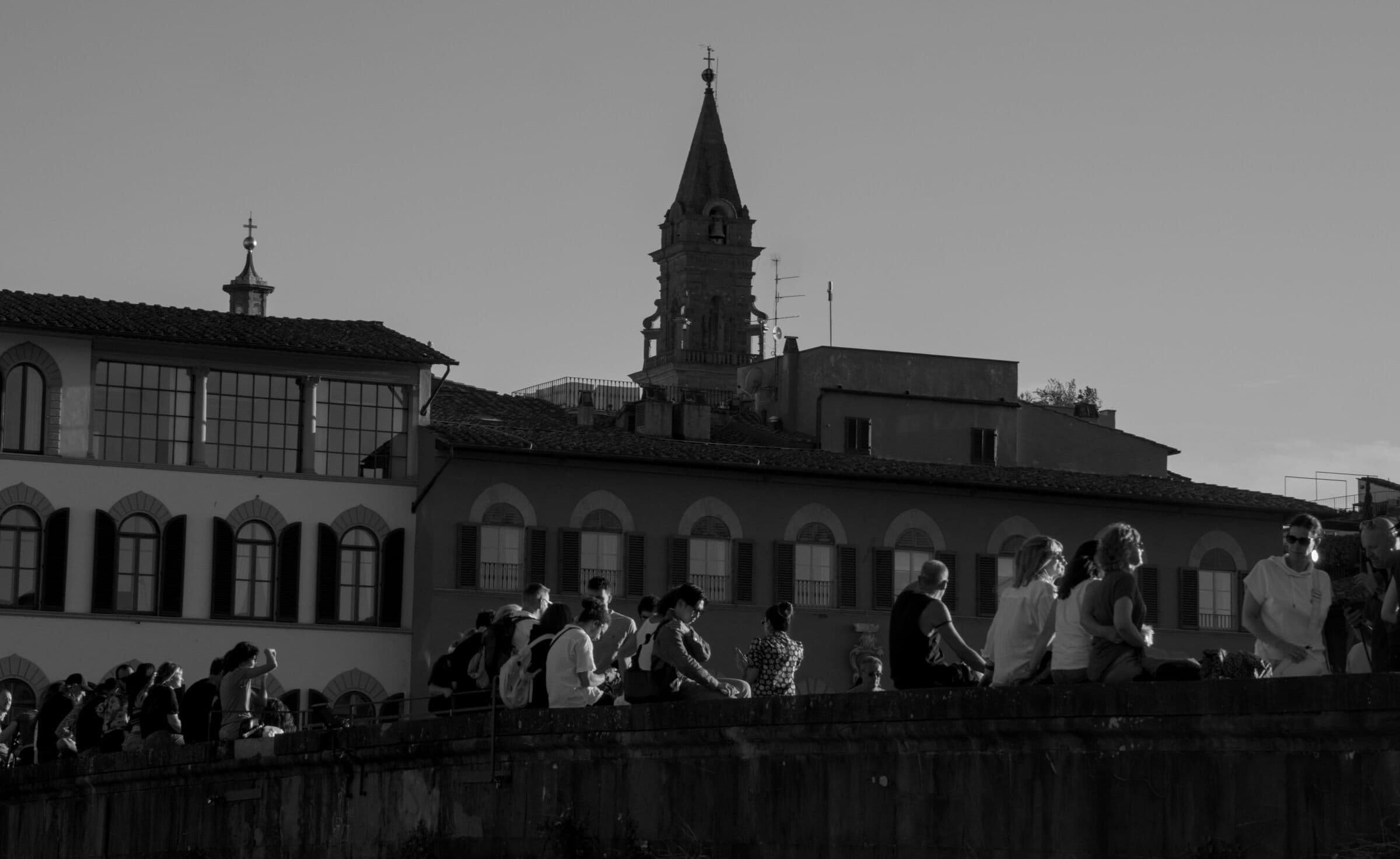 People on the Ponte Santa Trinita
