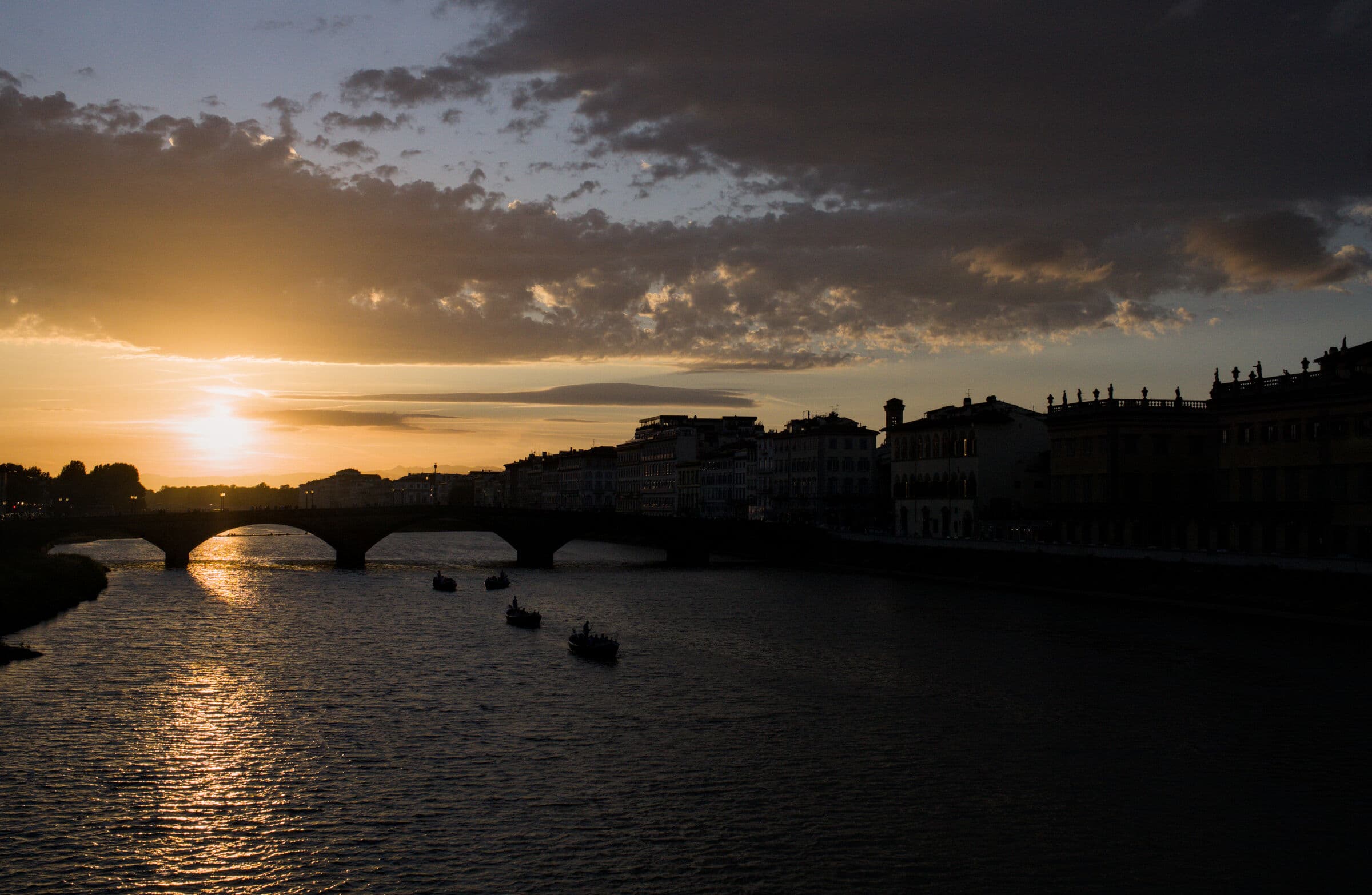 Sunset over the Arno