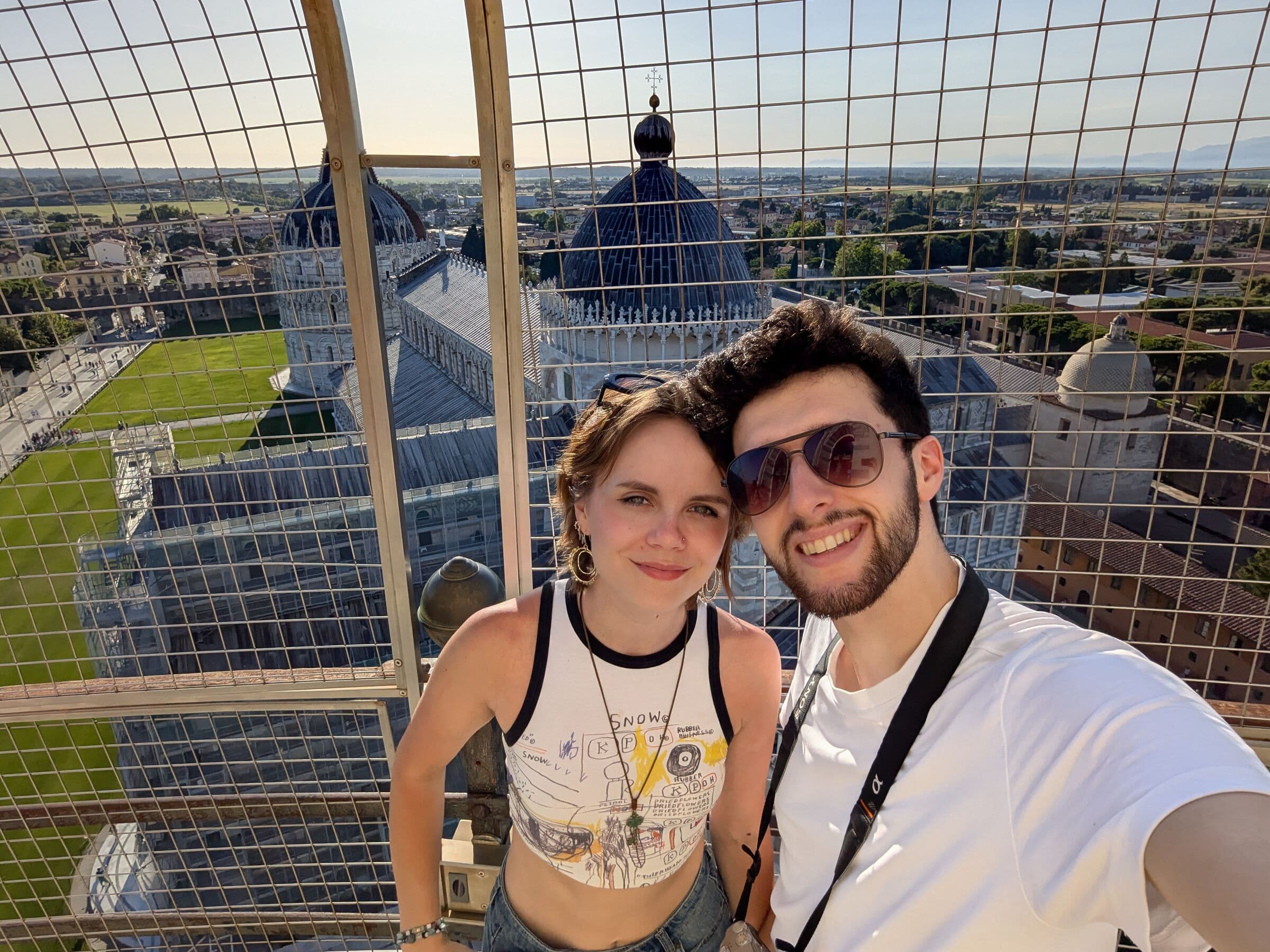 On top of the Leaning Tower of Pisa